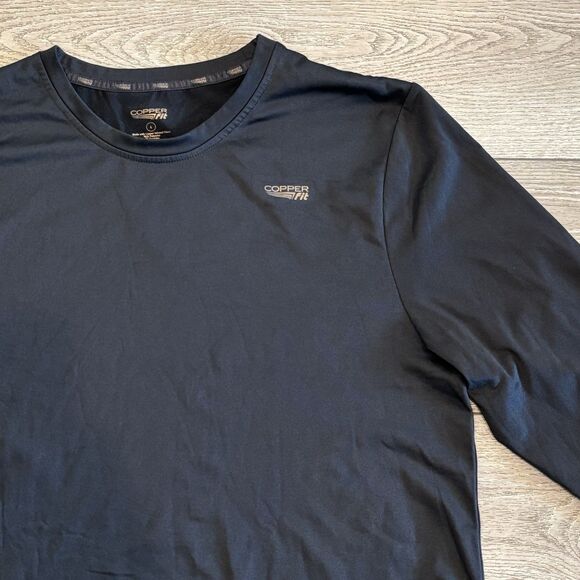 Copper Fit Shirt Mens Large Black Long Sleeve Outdoor Performance Tee Recovery - Picture 2 of 7